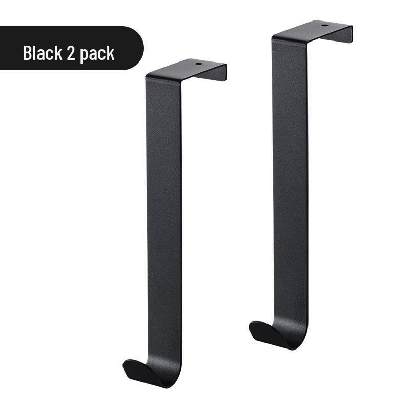 No-Drill Silent Wrought Iron Over-Door Clothes Hook & Storage Rack