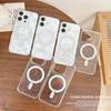 Applicable to Apple 16Promax transparent glitter star 17 sequin magnetic mobile phone case Iphone15 Epoxy soft case