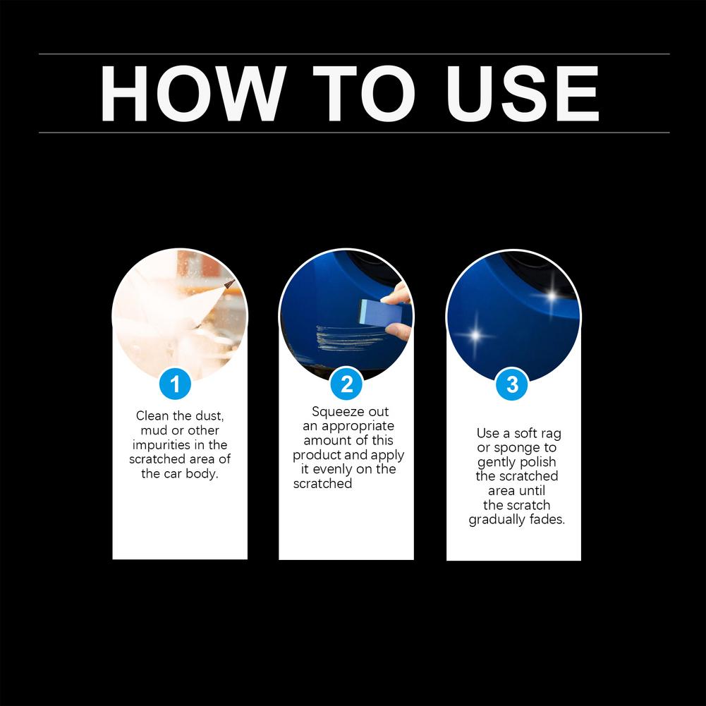 1/3PCS Car Scratch Remover Multi Purpose Polishing Paint Scratch Stain Removal Cleaner Car Care Scratch Repair Tool