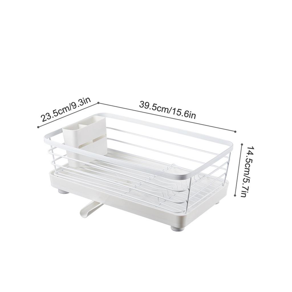 Dish Drying Rack Cutlery Draining and Storage Holder for Kitchen Counter Sink Large Size