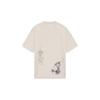 Li-Ning X Disney Pinocchio Series Hand-Painted Cartoon Print Casual Loose Short-Sleeve T-Shirt Men Tops White Sand-Grey AHSS451-1