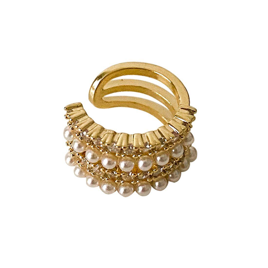 

Женские клипсы для ушей с цирконом и жемчугом, клипсы для хряща, серьги-каффы, корейские серьги для женщин