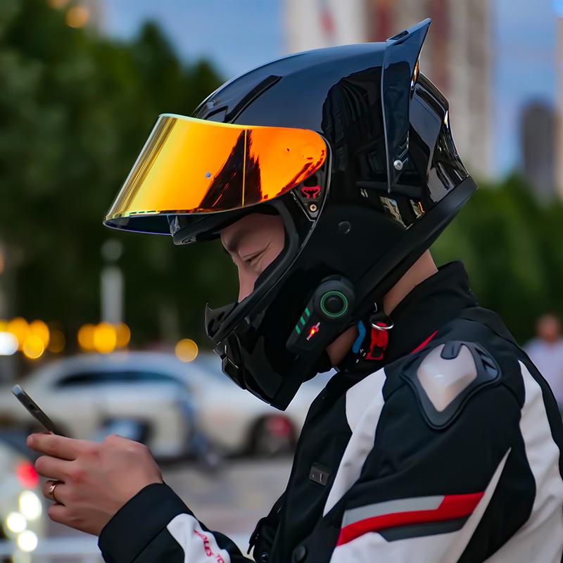 Helmet men's motorcycle full helmet locomotive women's electric four seasons summer riding helmet