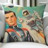 Retro Medieval Futuristic Space Cushion Cover Birthday Anniversary Gifts Double Sided Printed Zipper Cushion Cover Soft Skin