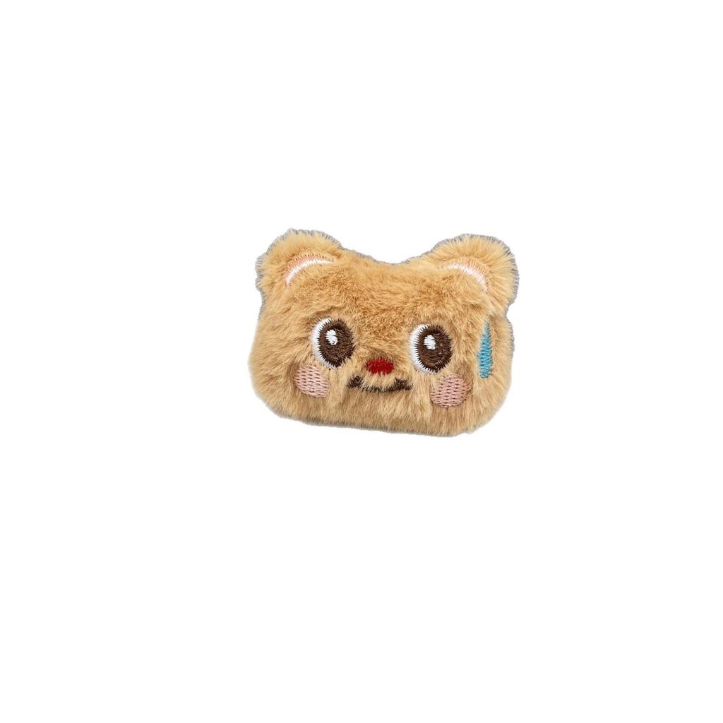 Cartoon Plush Sweat Drop Bear Brooch - Cute DIY Accessory for Bags & Clothing