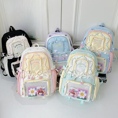 Einseitige Umhängetasche mit großer Kapazität, Transparente Schmerztasche, Tragetasche Student Super Niedlicher Rucksack