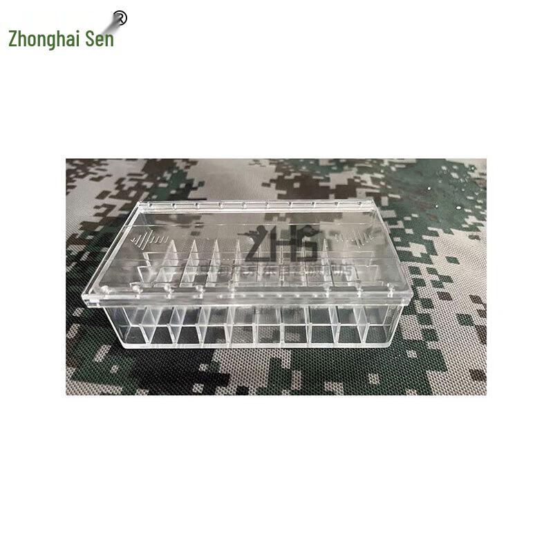 Transparent 9mm 50-Round Bullet Storage Box
