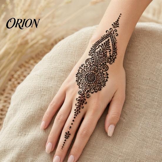 Wedding Henna Stencil Reusable Indian Tattoo Stencils, Mehndi Hand Painting Templates, Bohemian Style DIY Flower Pattern for Body Art, Festival Makeup