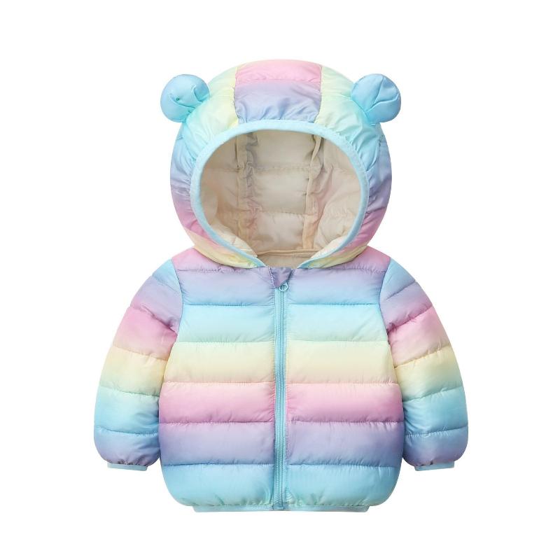 Winter New Children's Cotton-padded Jacket Plus Velvet Thickened Baby Hooded Jacket