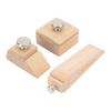 3 Pcs Wooden Sanding Block Cuniform Quadrate Bevel Wood Hand Sanding Block Clip Leather Craft Edge