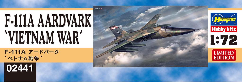 Hasegawa US Air Force Aardvark Vietnamkrieg Plastikmodellbausatz 02441 1/72 F-111A
