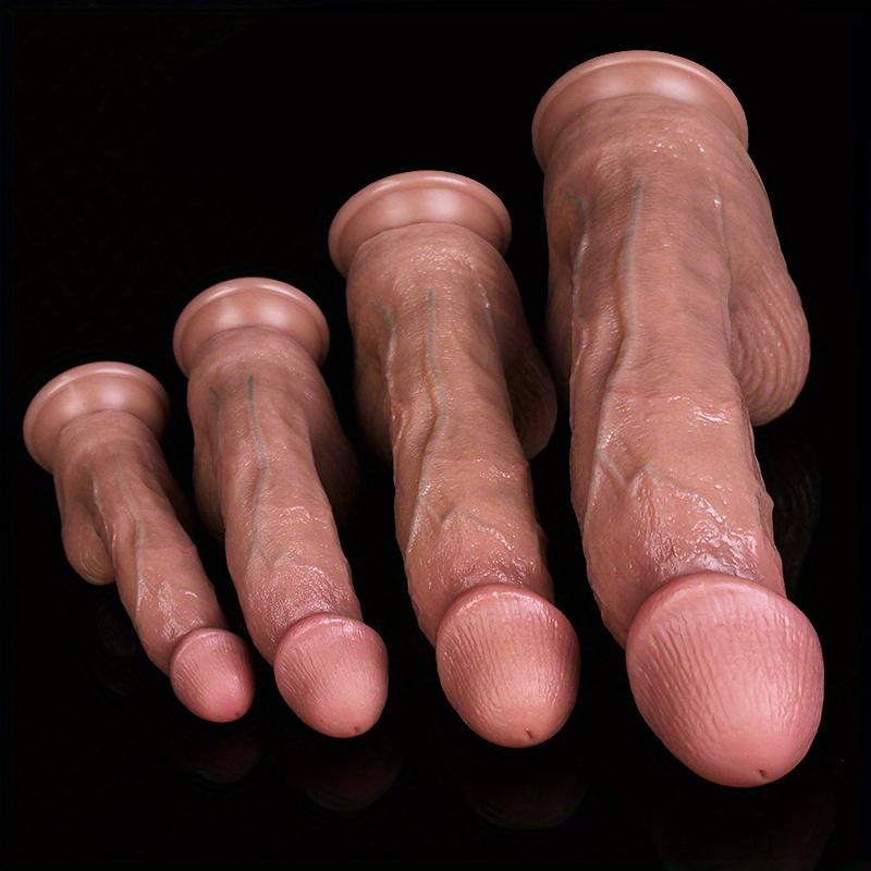 12,20 Zoll Realistischer Silikon-Dildo mit Starkem Saugfuß, Weicher Lebensechter Penis für Männer & Frauen, G-Punkt- und Analspiel, Sexspielzeug für Erwachsene