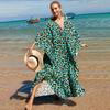 Leopard Zebra Print Bikini Cover-ups Oversized Loose Maxi Dress Casual Beach Cardigan For Women