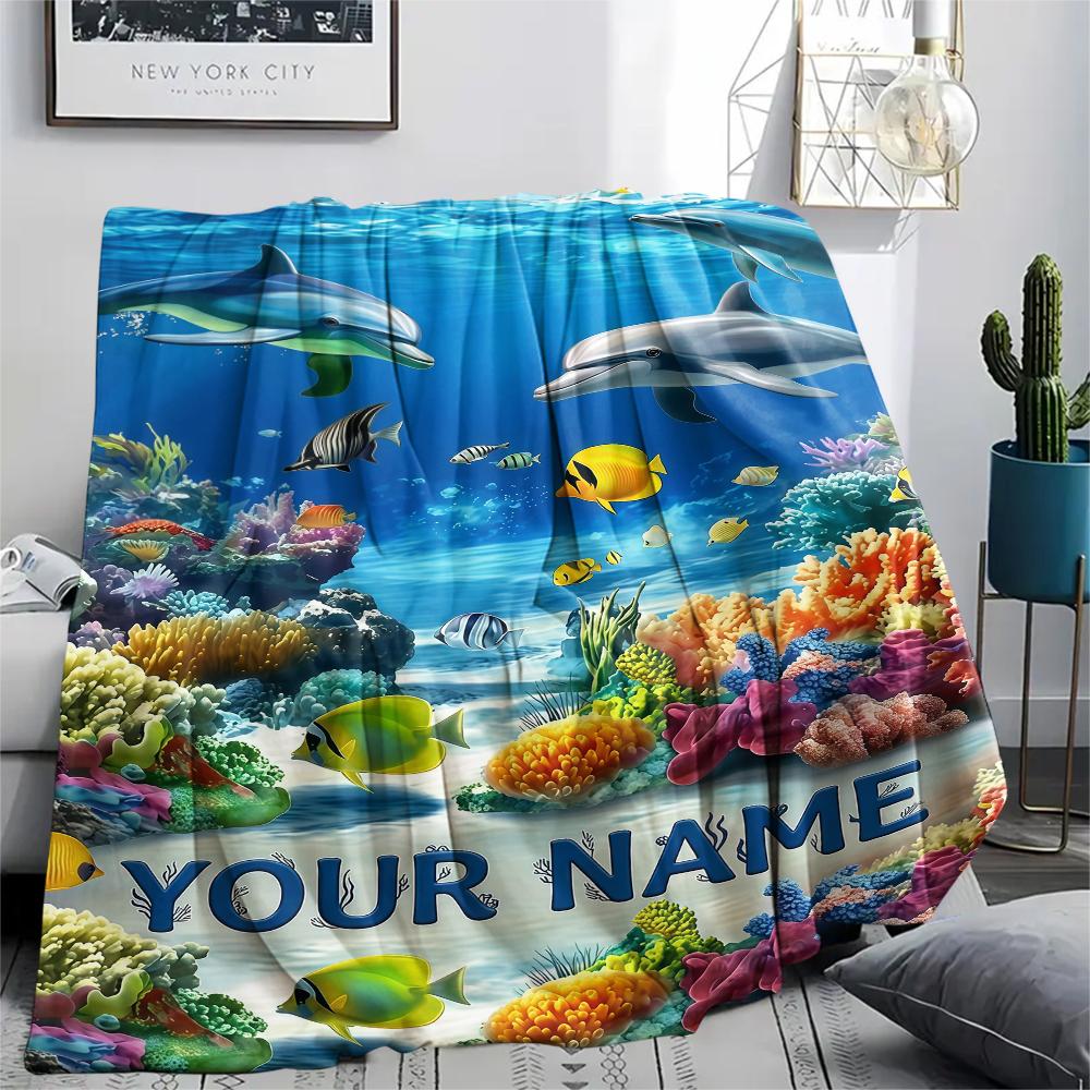 1PC Custom Name Nautical Adventure Map Patterned Flannel Blanket Suitable For All Seasons for Home Decor Warmth and Comfort Gifts Holiday Present_lx