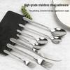 Creative Hammer Pattern Stainless Steel Cutlery Set: Dessert Spoon, Cake Fork, Steak Knife & Fork