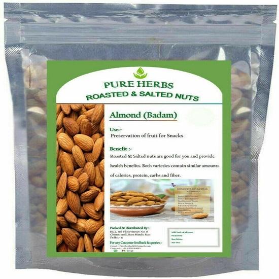 Чистые травы Жареные и соленые орехи Миндаль (Бадам) 1000г A452 l751 TDN3158.5