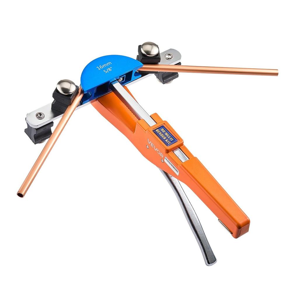 Tubing Bender Kit, 6 mm to 22 mm, Compact Ratcheting Tube Pipe Bender, Forward/Reverse Hand Bending Tool, with 7 Color Aluminium Alloy Dies, for
