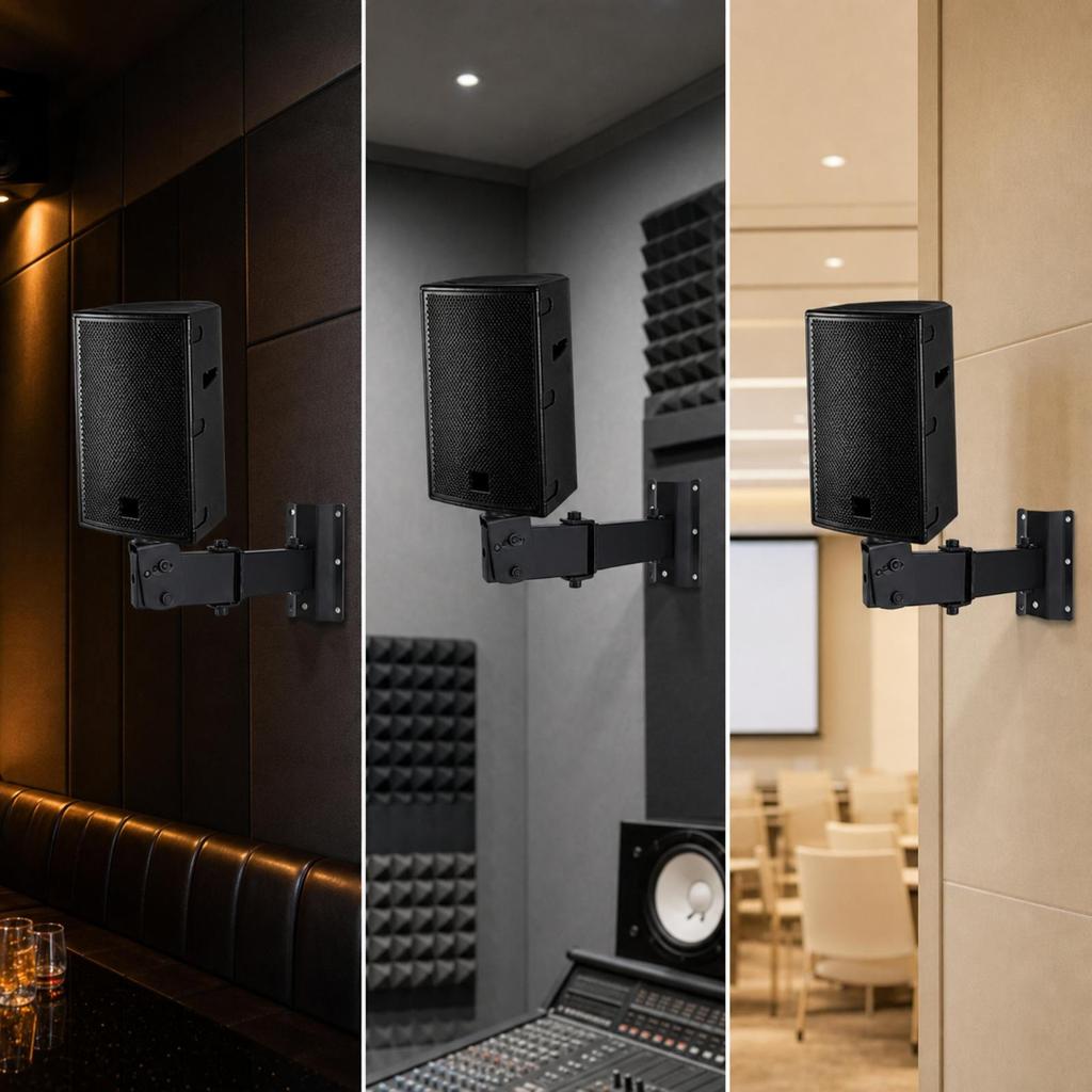 Speaker Wall Mount with Adjustable Arm Extendable Mounts Stable for KTV