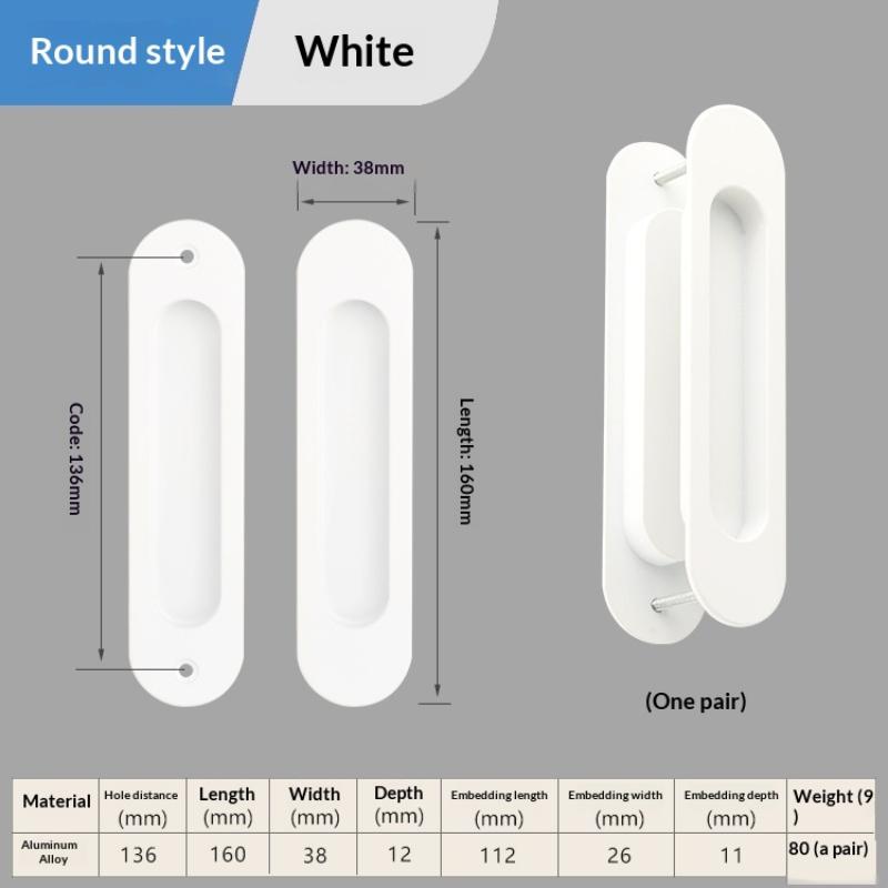 Sliding Door Hidden Pull Handle Cabinet Door Invisible Embedded Handle Kitchen Door Recessed Slot Handle For Sliding Doors