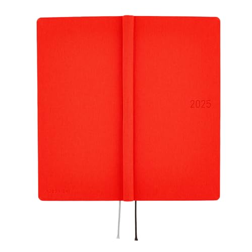 Hobonichi Techo 2025 Weeks Colors/Chili Pepper Starting in January Weekly Notebook Weekly Left Slim Portrait
