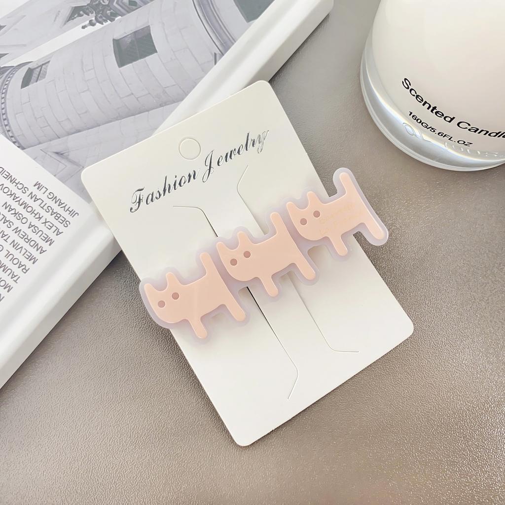 Koreanischer Haarclip, 6,5 cm, mit Essigsäure-Wassertropfen-Design, im Retro-Stil, niedlicher Katzen-Haarclip für süße Mädchen