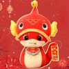 Toy Snake Plush Good Luck Mascot Cartoon Stuffed Doll New Year Gift Ornament