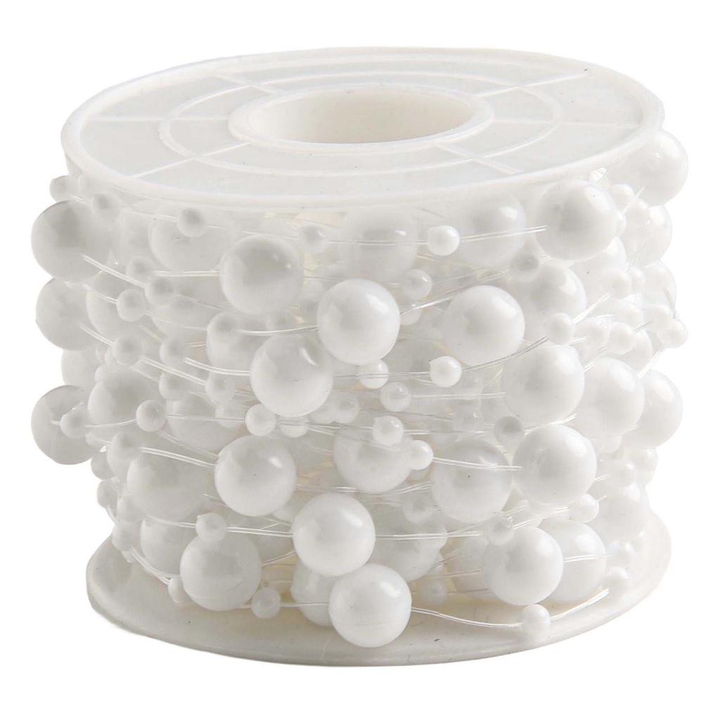 Vánoční stromek dekorace 10m umělé perly girlanda ideální pro přidání lesku vašim svátečním expozicím a událostem