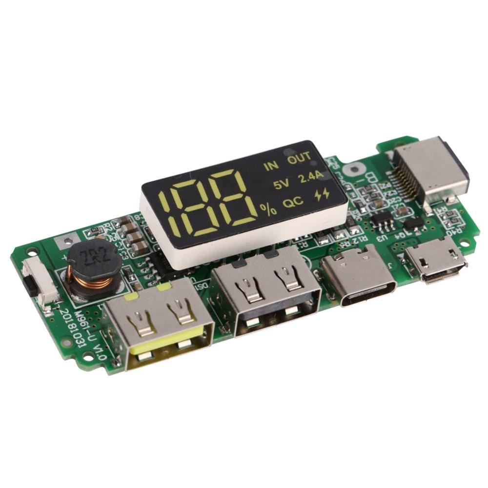 2Pcs H961-U Charging Board 5V 2.4A Mobile Power Bank Module Lithium Battery Charger