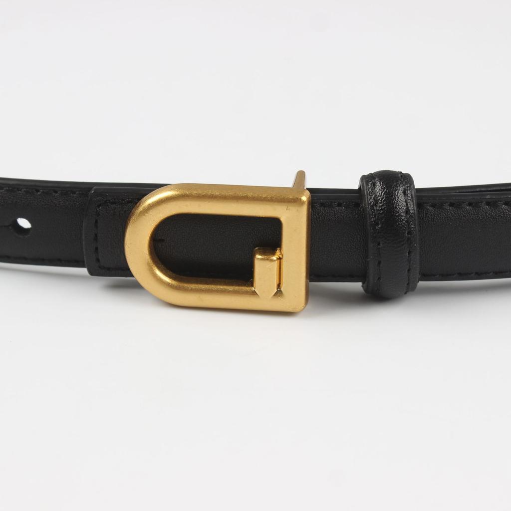 Women'S Leather Thin Belt Decorative Shirt Waist Seal With Dress Suit Waist (2Cm 8 Colors Optional)