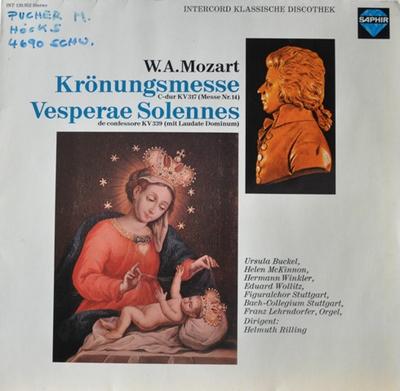 Disque LP WA. MOZART FIGURALCHOR STUTTGART Orgue Chef d'orchestre Helmuth Rilling 120852 SAPHIR 1978 Allemagne Classique Occasion