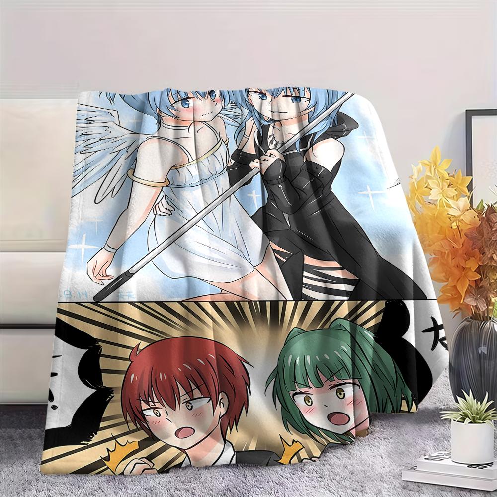 1PC Assassination Classroom Print Flannel Blanket, High quality All Seasons, Home Decor, Warmth and Comfort, Perfect for Christmas Gifts