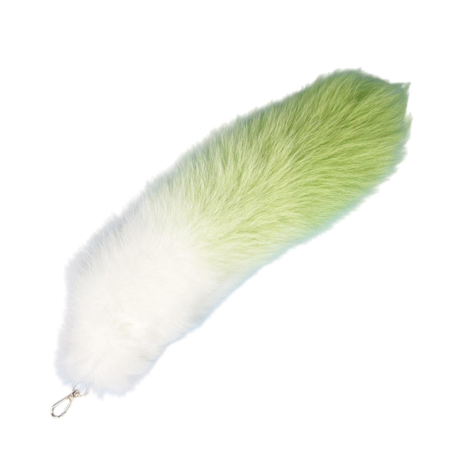 

Модный брелок в виде лисьего хвоста, стильный брелок, многоцелевой, красочный, сумка, кулон, аксессуар для женщин и дам зелёный