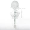High Quality Nikolai Gogol Cosplay Wig Anime Bungo Stray Dogs Season 4 Long White Braid Heat Resistant Synthetic Wigs for Man