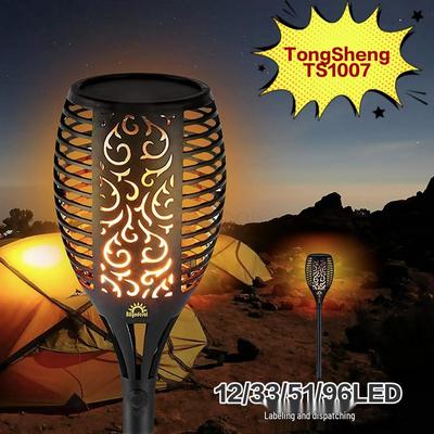 Weatherproof 96LED Solar Flame Torch Light for Outdoor Lawn or Courtyard