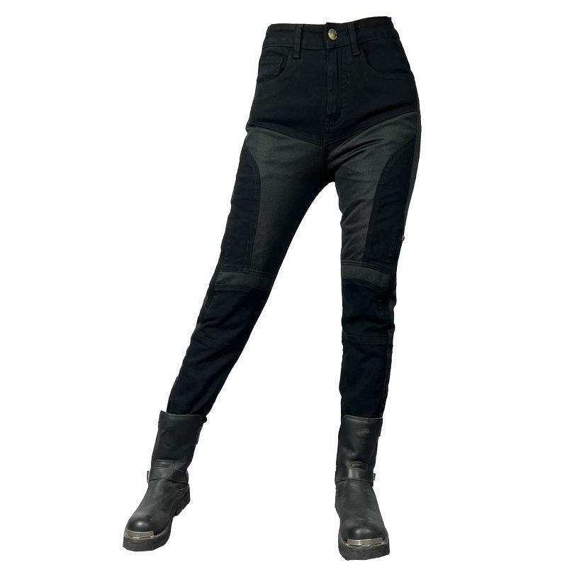 Motorcycle Riding Pants Racing Fit Breathable Mesh Protective Gear With Silicone Knee Pads Adjustable Waist