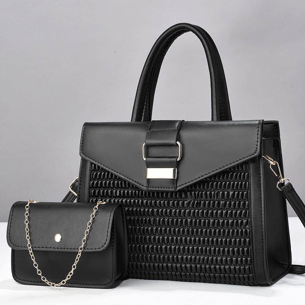 Urbanes Minimalistisches Pu-Handtaschen-Set Mit Etui Und Internen Reißverschlusstaschen Für Den Täglichen Gebrauch