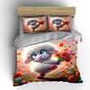 Multiple sizes Cute lamb with flowers Print Bedding Set 1 Duvet Cover 2 Pillowcases for Adult and Children Luxury Gift Full Size