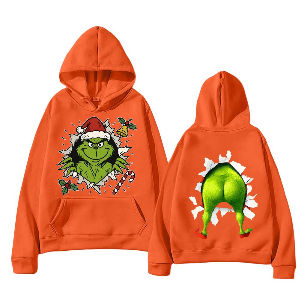 Women's Casual Christmas Letter Print Hoodie with Pockets
