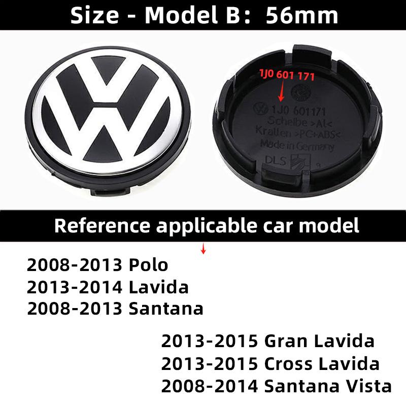 VW Polo Golf 4 5 Valve Stems Caps 4Pcs Volkswagen Wheel Center Cap Car Hub Cover Accessories For VW GTI Polo Golf Passat Tiguan Arteon Touareg Ta zs6
