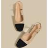Summer New Colorblock Splicing Shallow Mouth Fashionable and Simple Style Outwear Women's Sandals High Heel Single Shoes Women