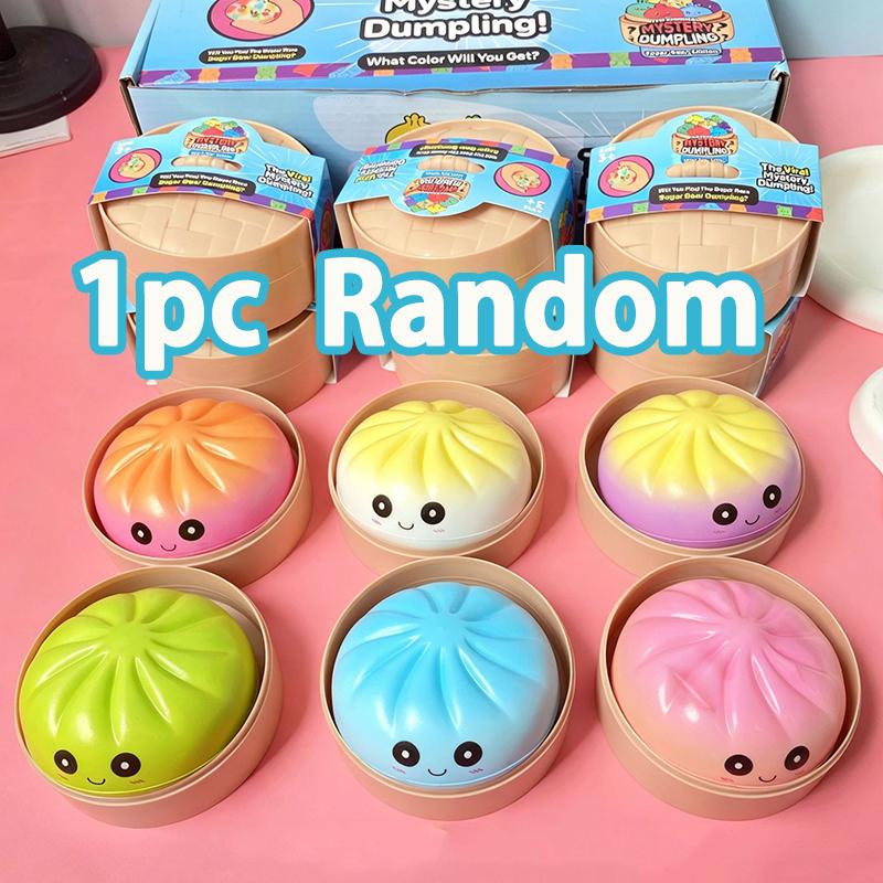 

Toys Dumpling Squishy Bun Anti-Stress Squeeze Slow Rebound Vent Soft Sensory Stress Ball Food Squishies Mystery Birthday Gift Present