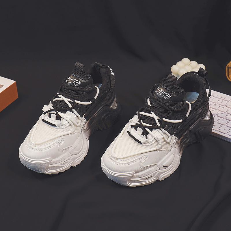Advanced Gradient Dad Shoes Women's Autumn Ins Trendy Student Sneakers Thick Bottom Breathable Casual Shoes