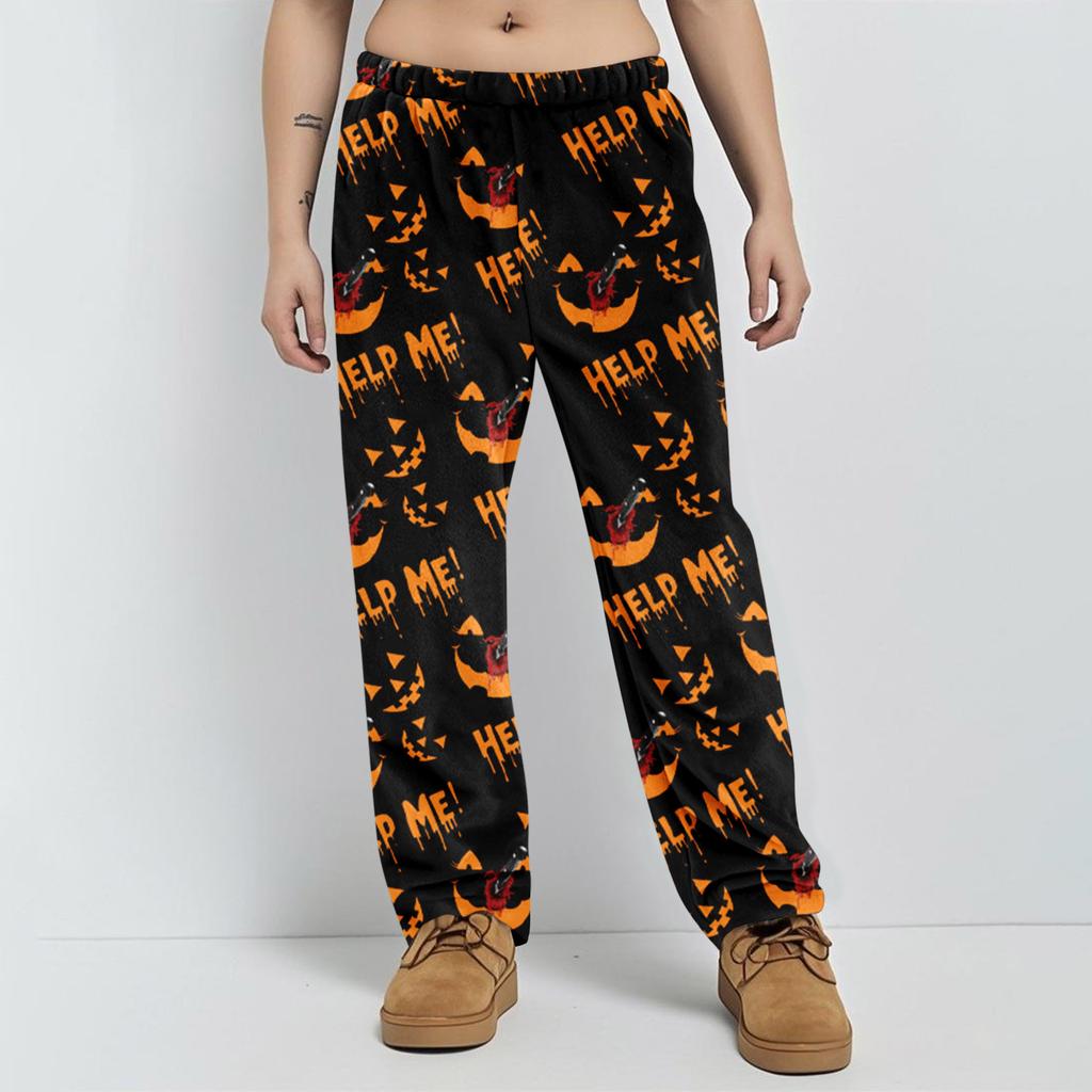 Anime Pajama Pants Sleepwear Casual Drawstring Elastic Waist Pants Comfy Straight Yoga Loose Trousers