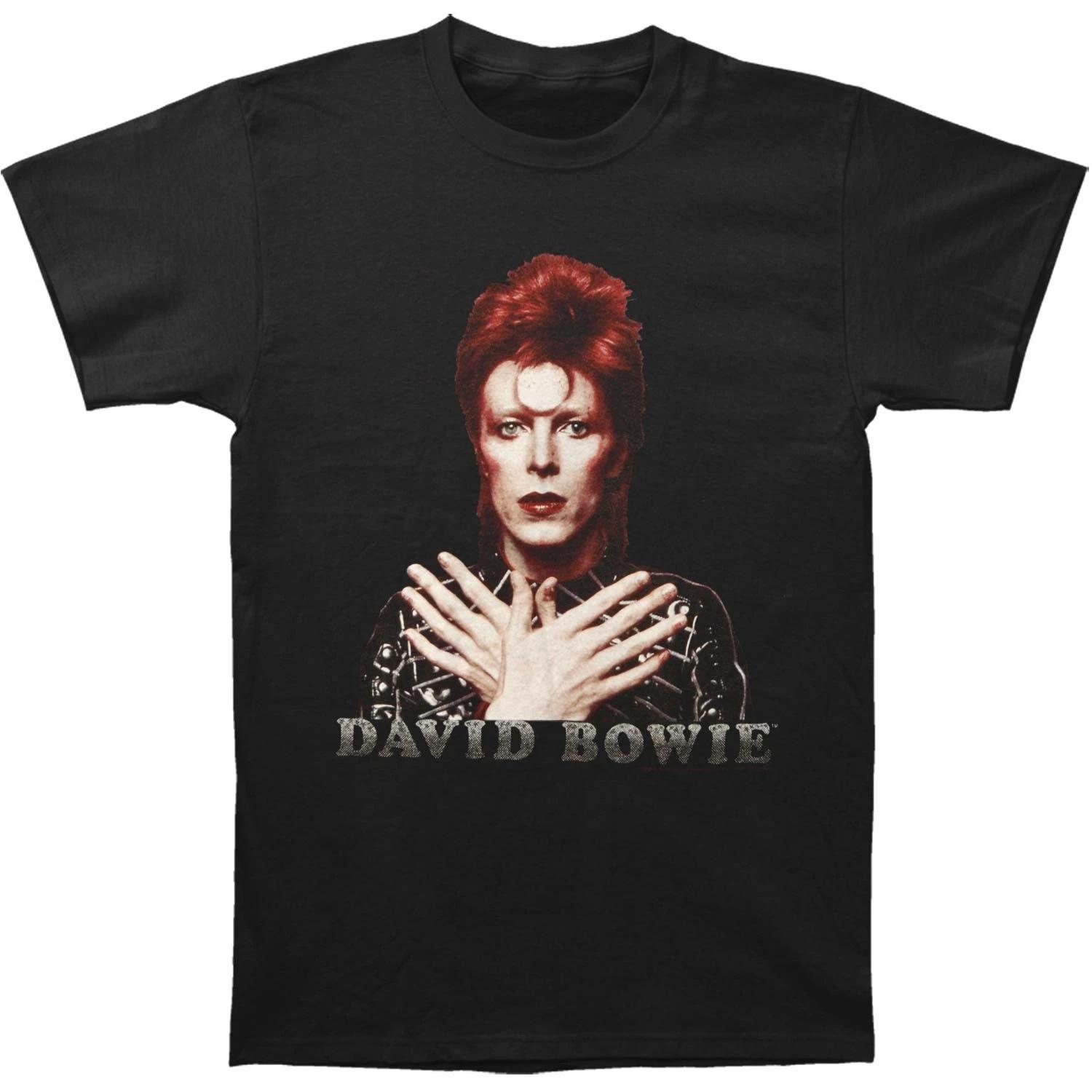 Men s David Bowie Ziggy 1973 Slim Fit T-shirt Large Black XXXXL