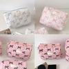 Bowknot Pattern Toiletry Holder Cosmetic Organizer for Travel or Daily Use Spacious Zippered Makeup Bag with Zippers