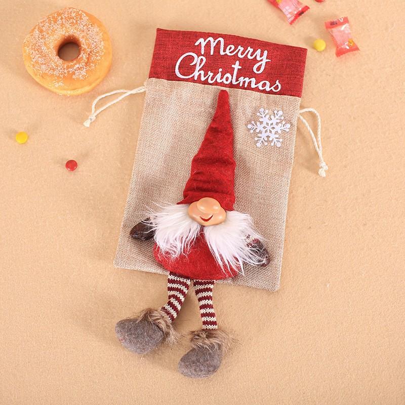 Creative Christmas tote bag three-dimensional doll candy bag bundle pocket decoration gift bag