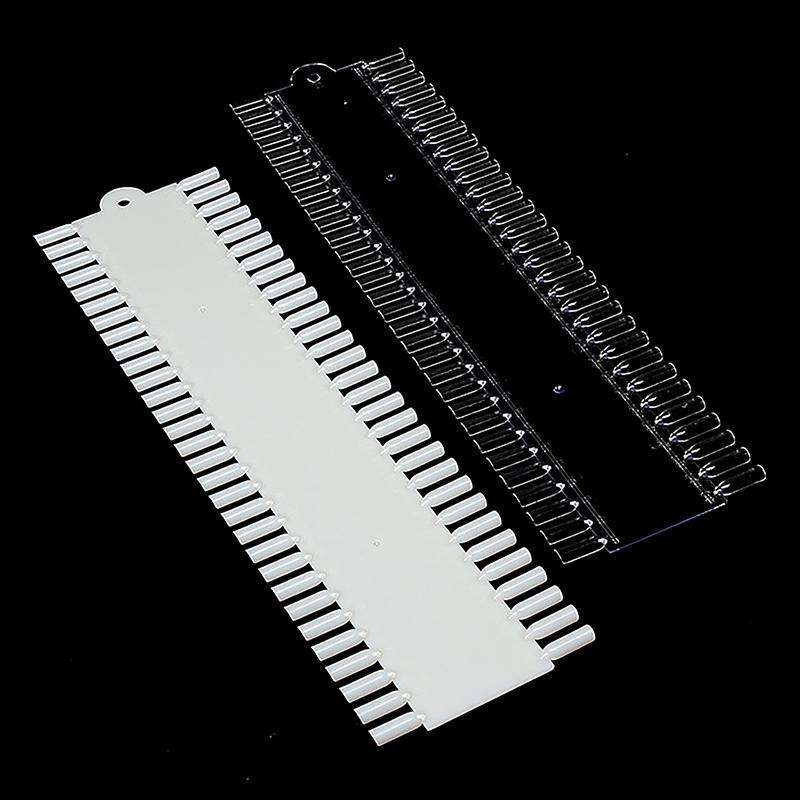 60 Teile/satz Falsche Nagel Tipps Nagellack Palette Ständer Zeigen Werkzeuge Flachboden Maniküre Solide Kunststoff Nail art Display-Tools