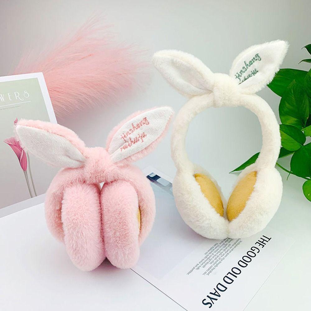 

Ear Cover Cold Protection Women Men Soft Plush Earmuffs Rabbit Ear Earflaps Ear Warmer Winter Warm
