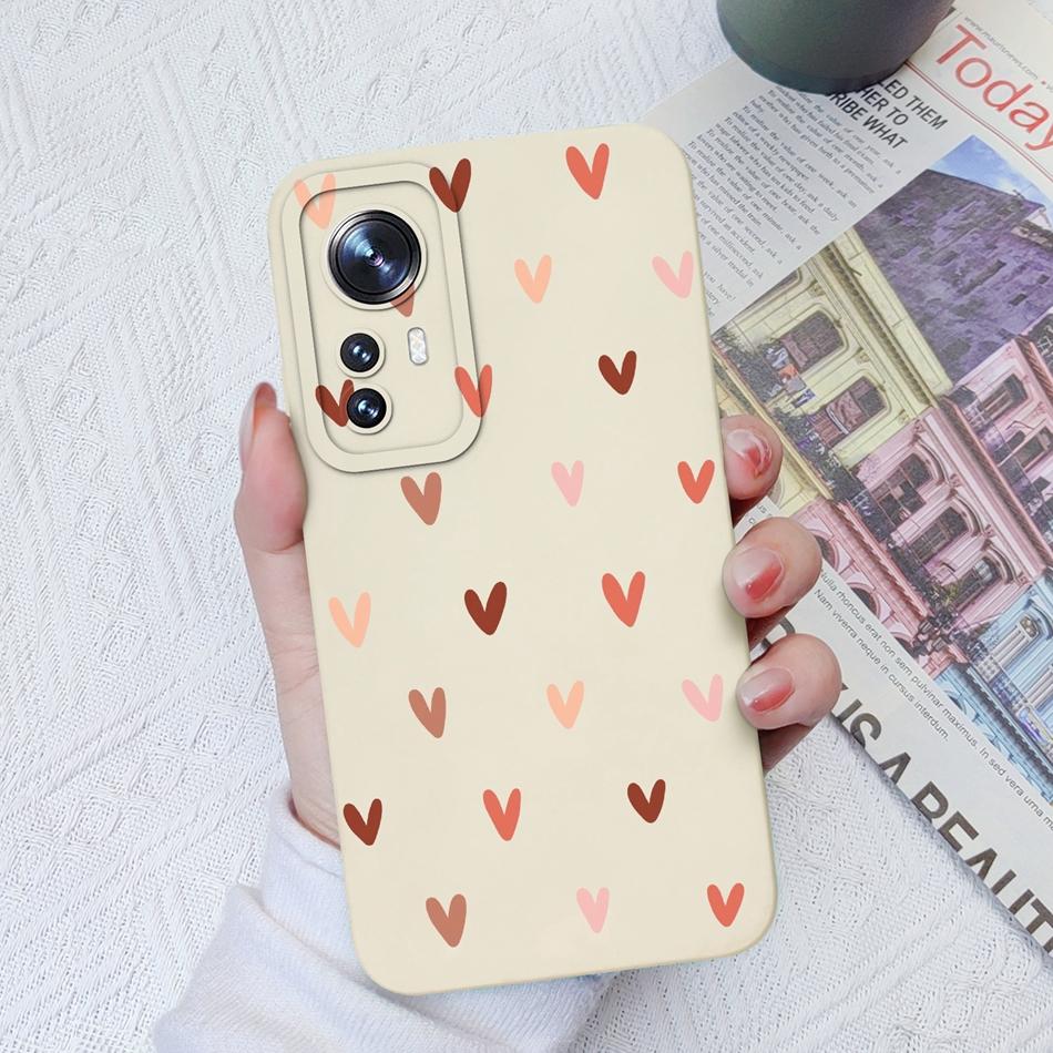 For Xiaomi 12 Pro Lite Ultra Phone Cases Butterfly Cat Heart Liquid Silicone Camera Protection Shell Cover For Xiaomi12 Bumper