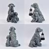 JYL TS/142,Simulation Dog Figurine Garden Decor Craft Solar Outdoor Light Animal Statue Night Lamp